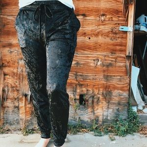 Velvet joggers- NEW